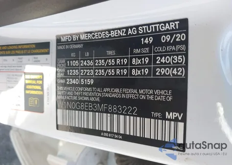 2021 Mercedes-Benz Glc 300 4Matic from USA, damaged, VIN W1N0G8EB3MF883222